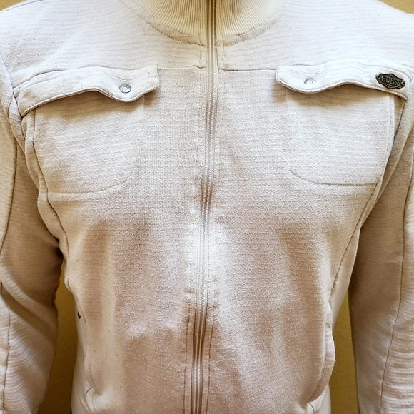 GIFTED! Zip front comfy Cotton sweater (Size M) by Guess. - Picture 3 of 6